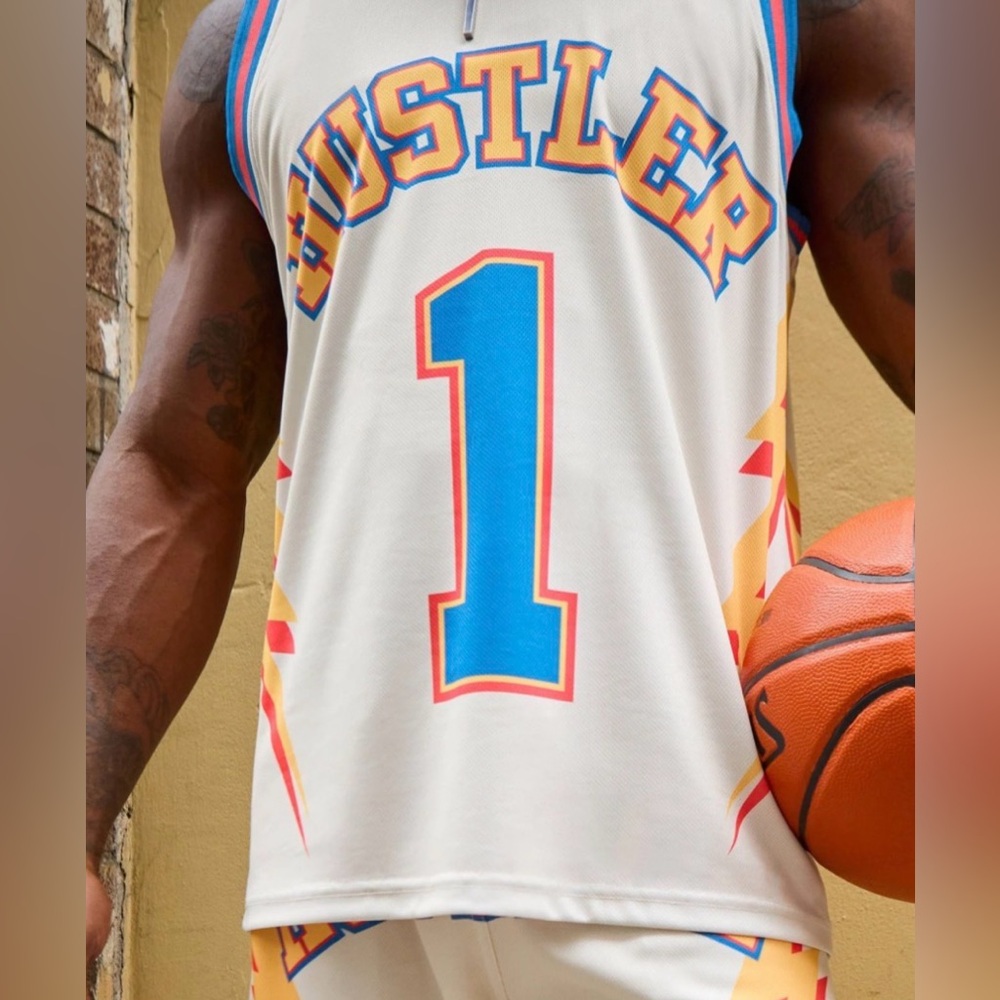 Reason “Hustler” Tan & Blue Jersey- NWT